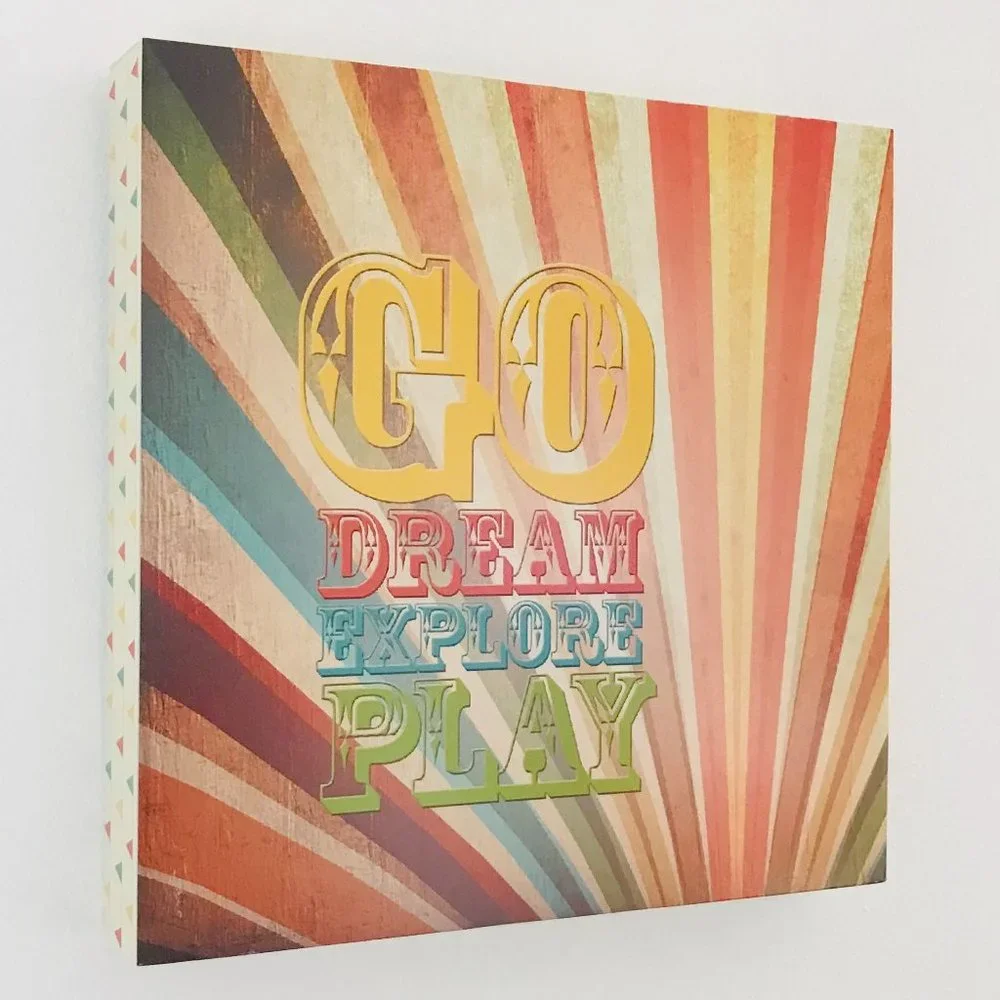 GO DREAM Square Wall Plaque